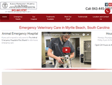 Tablet Screenshot of animalemergencymyrtlebeach.com
